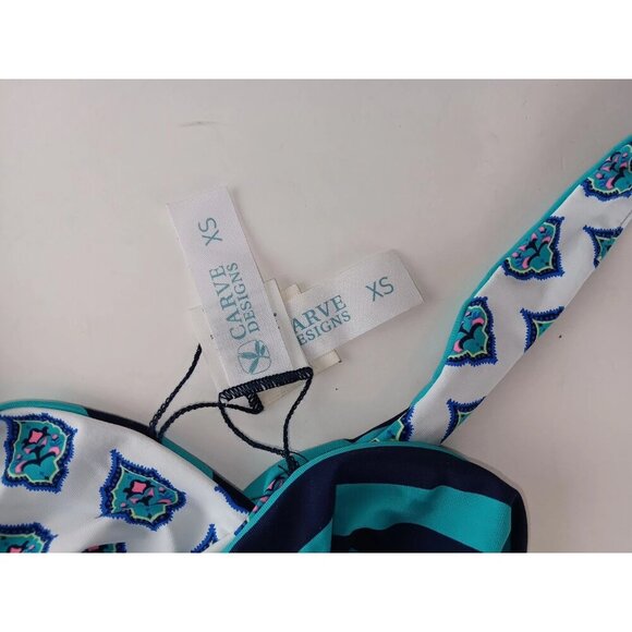 Carve Designs Reversible Bikini Set Top Bottoms Multicolor Women's size X small - Picture 9 of 9